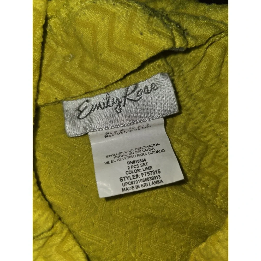 Emily rose lime floral dress and leggings set‎ outfit size 6